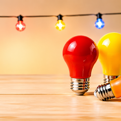 Farbige LED-Leuchtmittel und bunte E27 Lampen für dekorative Beleuchtung