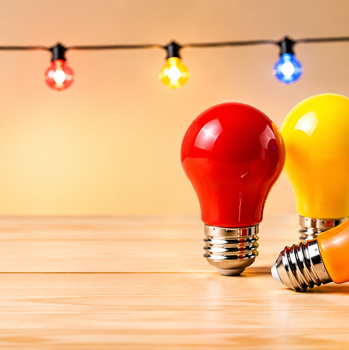 Farbige LED-Leuchtmittel und bunte E27 Lampen für dekorative Beleuchtung