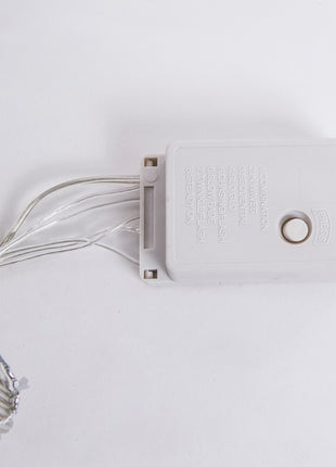 Dekorative Lichtervorhang 2,5M mit 12 Globen, 108 LEDs, Durchsichtig Kabel, Warm Licht, Verbindbar 12,5M für Außen