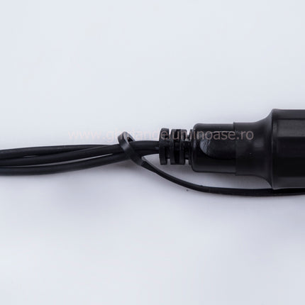 Lichterkette 5M mit 10 LED-Lampen, Schwarzes Kabel, Natürliche Licht, Verbindbar 1000M, für Außen