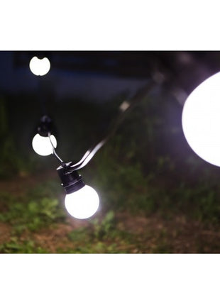 Mattweiß LED-Lampe G45, E27, 1W, Kunststoff, Dimmbar, Warm Licht, für Außen