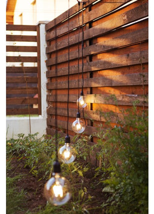 Lichterkette 15M Mit Pendellänge 1M und 15 LED-Lampen E27, 6W, Verbindbar 100M, für Außen