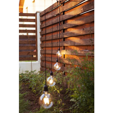 Lichterkette 15M Mit Pendellänge 1M und 15 LED-Lampen E27, 6W, Verbindbar 100M, für Außen
