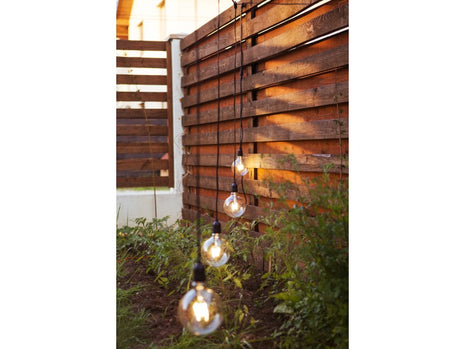 Lichterkette 15M Mit Pendellänge 1M und 15 LED-Lampen E27, 6W, Verbindbar 100M, für Außen