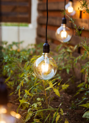 Lichterkette 15M Mit Pendellänge 1M und 15 LED-Lampen E27, 6W, Verbindbar 100M, für Außen