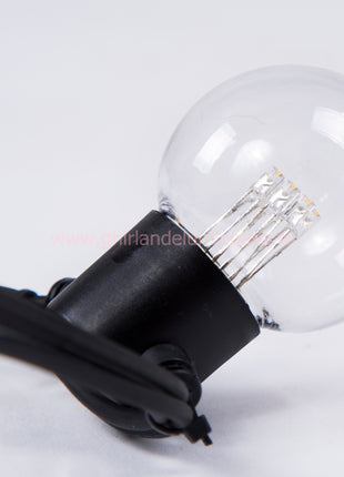 Schwarzes Lichterkette 10M mit 20 Speziellen LED-Lampen, Natürliches Licht, Verbindbar 1000M, für Außen