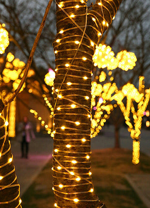 Dekorative Lichtschlauch 30M mit 300 LEDs, Strombetrieben, Warm Licht, für Außen