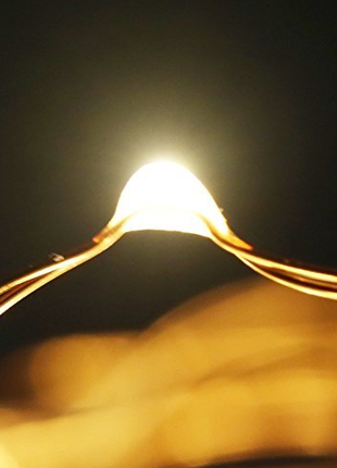 Kupferdraht Lichterkette 20M mit 200 Mini-LEDs mit 8 Programmen, Batteriebetrieb und Fernbedienung, Warm Licht, für Außen