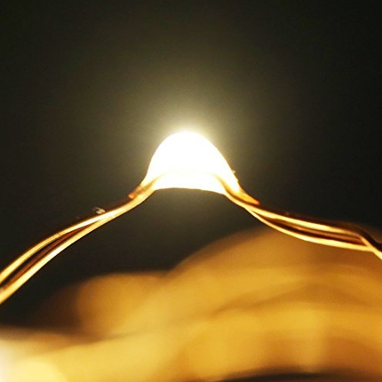 Kupferdraht Lichterkette 10M mit 100 Mini-LEDs, Warm Licht, Batteriebetrieben, für Innen
