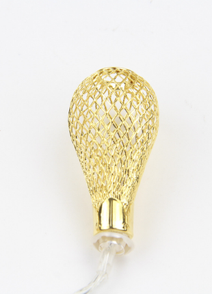 Dekorative Lichterkette 10M mit 100 Golden Mini-Kugel, Durchsichtig Kabel, Warm Licht, Verbindbar 50M