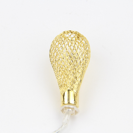 Dekorative Lichterkette 10M mit 100 Golden Mini-Kugel, Durchsichtig Kabel, Warm Licht, Verbindbar 50M