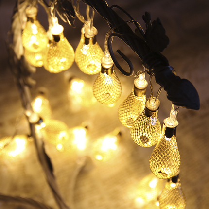 Dekorative Lichterkette 10M mit 100 Golden Mini-Kugel, Durchsichtig Kabel, Warm Licht, Verbindbar 50M