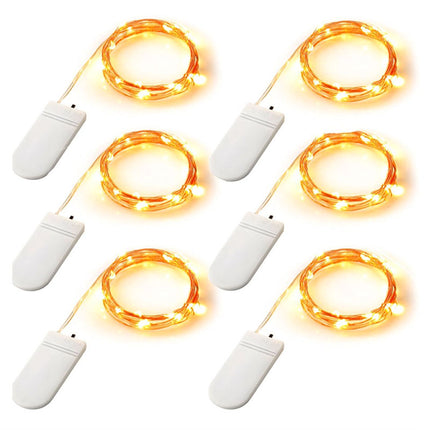 Deko Kupferdraht Lichterkette 3M mit 30 Mini-LEDs, Warm Licht, Batteriebetrieb