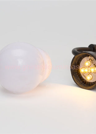 Lichterkette 5M mit 10 Matt LED-Lampen, Schwarzes Kabel, Sehr Warmes Licht, Verbindbar 30M, für Außen