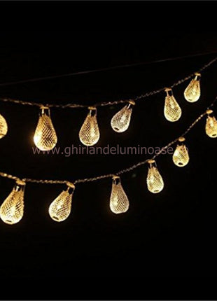 Dekorative Lichterkette 10M mit 100 Golden Mini-Kugel, Durchsichtig Kabel, Warm Licht, Verbindbar 50M