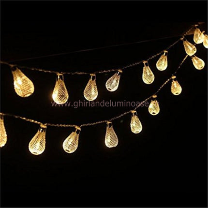 Dekorative Lichterkette 10M mit 100 Golden Mini-Kugel, Durchsichtig Kabel, Warm Licht, Verbindbar 50M