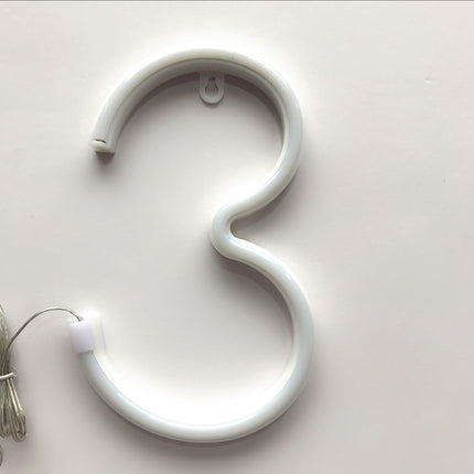 LED Nummer Licht Buchstaben von Kunststoff, mit Batterien und USB