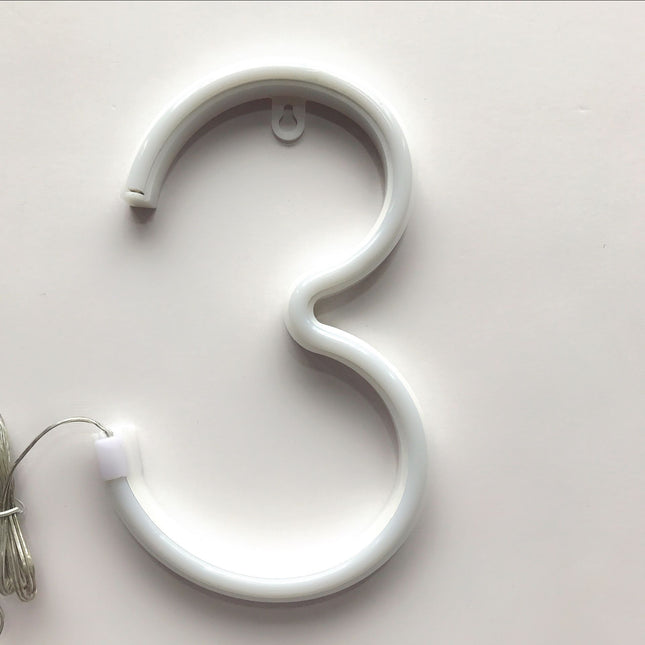 LED Nummer Licht Buchstaben von Kunststoff, mit Batterien und USB