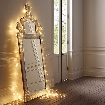 Kupferdraht Lichterkette 10M mit 100 Mini-LEDs, Warm Licht, Batteriebetrieben, für Innen
