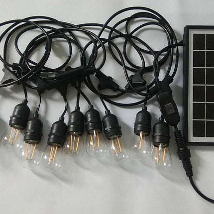 Solar Lichterkette 8M mit 20 LED-Birnen, E27, 2W, für Außen
