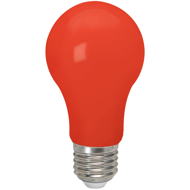 Rot LED-Leuchtmittel A60, E27, 3W, Dimmbar, Kunststoff, Rot Licht, für Außen