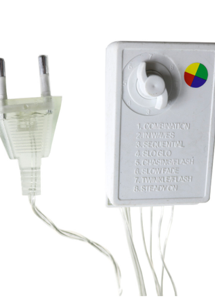 Lichtervorhang 2,5M mit 12 Hängelichter Mond und Sterne mit 138 LEDs, 8 Programmen, Durchsichtig Kabel, Verbindbar 12M, für Außen