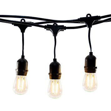 Leuchtmittel mit 4 LEDs-Filament S14, E27, 4W, Kunststoff, Dimmbar, Warm Licht, für Außen
