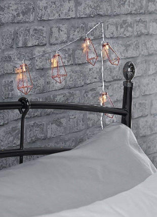 Dekorative Lichterkette 4M mit 20 Kupfer Diamant mit LED, Warm Licht, Batteriebetrieb