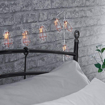 Dekorative Lichterkette 4M mit 20 Golden Diamant mit LED, Warm Licht, Batteriebetrieben