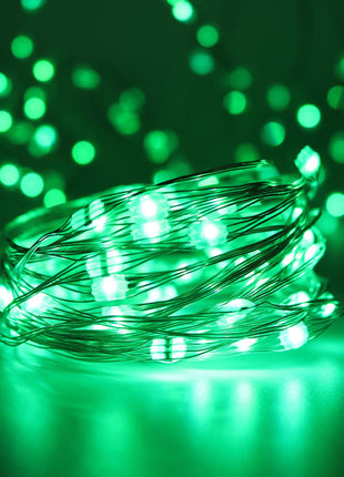 Silberdraht Lichterkette 10M mit 100 Mehrfarbige-LEDs,16 Farben LEDs, Warm Licht, mit USB-Kabel und Fernbedienung