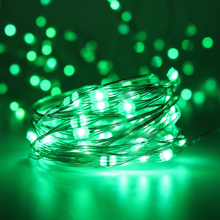 Silberdraht Lichterkette 10M mit 100 Mehrfarbige-LEDs,16 Farben LEDs, Warm Licht, mit USB-Kabel und Fernbedienung