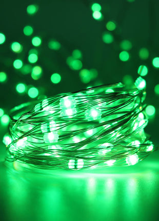 Silberdraht Lichterkette 10M mit 100 Mehrfarbige-LEDs,16 Farben LEDs, Warm Licht, mit USB-Kabel und Fernbedienung