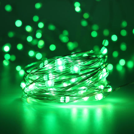 Silberdraht Lichterkette 10M mit 100 Mehrfarbige-LEDs,16 Farben LEDs, Warm Licht, mit USB-Kabel und Fernbedienung