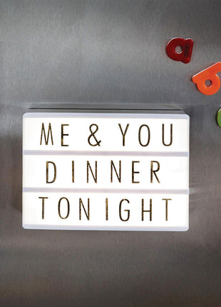 Magnetisch Leuchtkasten A6 mit 90 Buchstaben, Batteriebetrieben