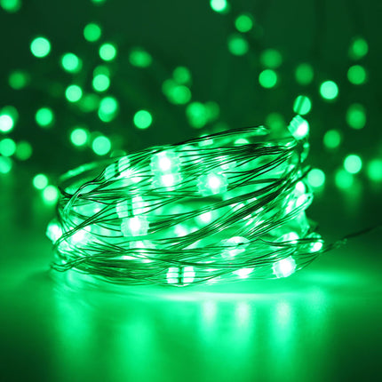 Silberdraht Lichterkette 10M mit 100 Mehrfarbige-LEDs,16 Farben LEDs, Warm Licht, mit USB-Kabel und Fernbedienung