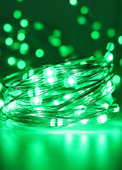 Silberdraht Lichterkette 10M mit 100 Mehrfarbige-LEDs,16 Farben LEDs, Warm Licht, mit USB-Kabel und Fernbedienung