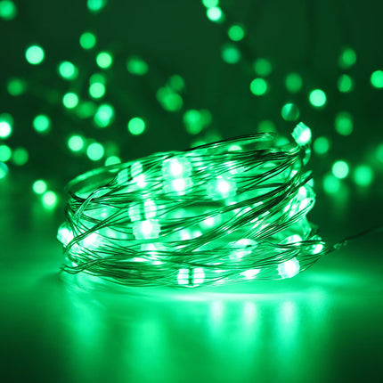 Silberdraht Lichterkette 10M mit 100 Mehrfarbige-LEDs,16 Farben LEDs, Warm Licht, mit USB-Kabel und Fernbedienung