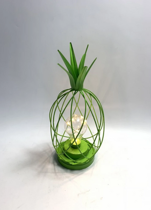 Ananas-Laterne aus Metall mit Mini-LED-Lampe, Warmes Licht, mit Batterien