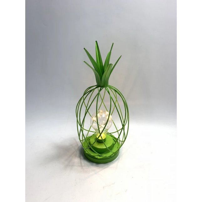 Ananas-Laterne aus Metall mit Mini-LED-Lampe, Warmes Licht, mit Batterien