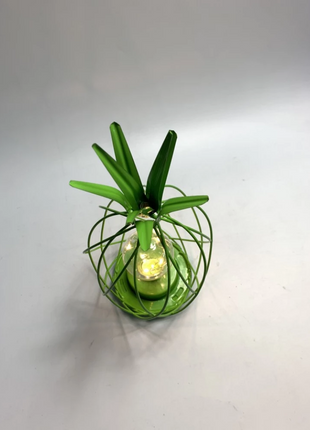 Ananas-Laterne aus Metall mit Mini-LED-Lampe, Warmes Licht, mit Batterien