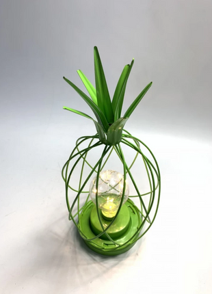 Ananas-Laterne aus Metall mit Mini-LED-Lampe, Warmes Licht, mit Batterien