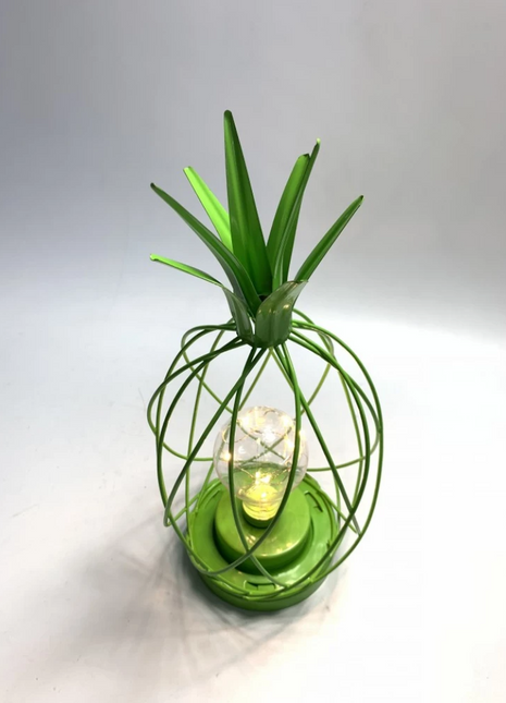 Ananas-Laterne aus Metall mit Mini-LED-Lampe, Warmes Licht, mit Batterien