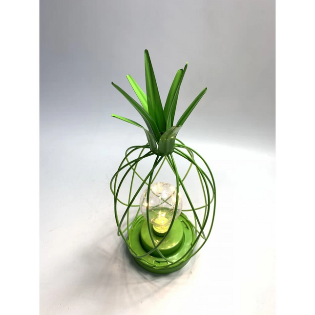 Ananas-Laterne aus Metall mit Mini-LED-Lampe, Warmes Licht, mit Batterien