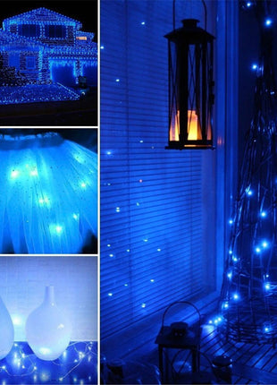 Silberdraht Lichterkette 10M mit 100 Mehrfarbige-LEDs,16 Farben LEDs, Warm Licht, mit USB-Kabel und Fernbedienung