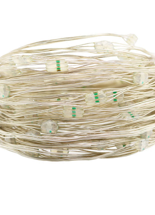 Silberdraht Lichterkette 10M mit 100 Mehrfarbige-LEDs,16 Farben LEDs, Warm Licht, mit USB-Kabel und Fernbedienung