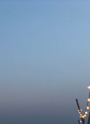 Lichterkette 5M mit 10 Speziellen Lampen-LEDs, Weißes Kabel, Warm Licht, Verbindbar 1000M, für Außen