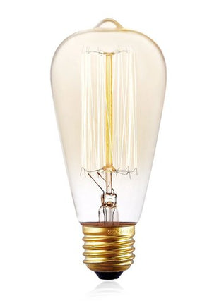 Vintage Glühlampe ST64 Filament, E27, 25W, Retro Ombre Glas, Dimmbar, Warm Licht, für Außen