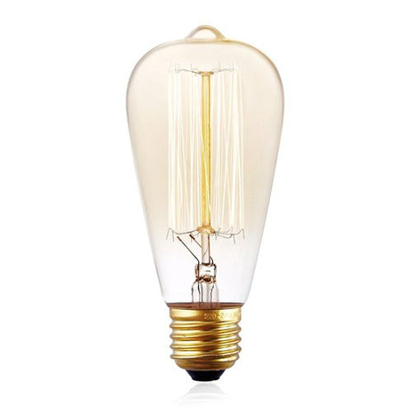 Vintage Glühlampe ST64 Filament, E27, 25W, Retro Ombre Glas, Dimmbar, Warm Licht, für Außen