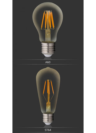 LED Leuchtmittel mit 4 Filament ST64, E27, 4W, Glas, Warm Licht, für Außen