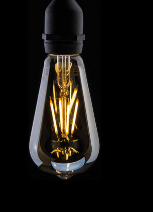 LED-Leuchtmittel mit 4 Filament ST64, E27, 4W, Kunststoff, Warm Licht, für Außen